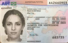 Ausweis f&uuml;r Vertriebene aus der Ukraine