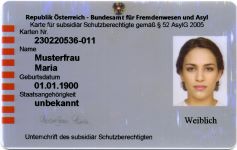 Verfahrenskarte (gr&uuml;ne Karte)