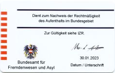 Verfahrenskarte (gr&uuml;ne Karte)